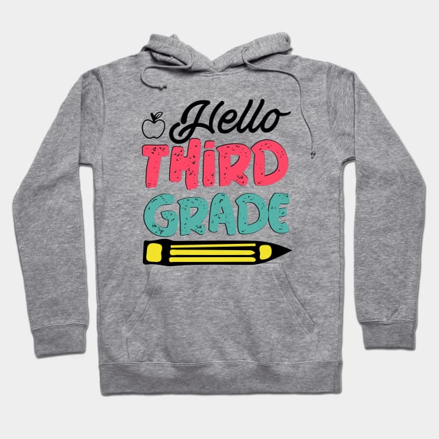 Hello Third Grade Hoodie by Podfiy